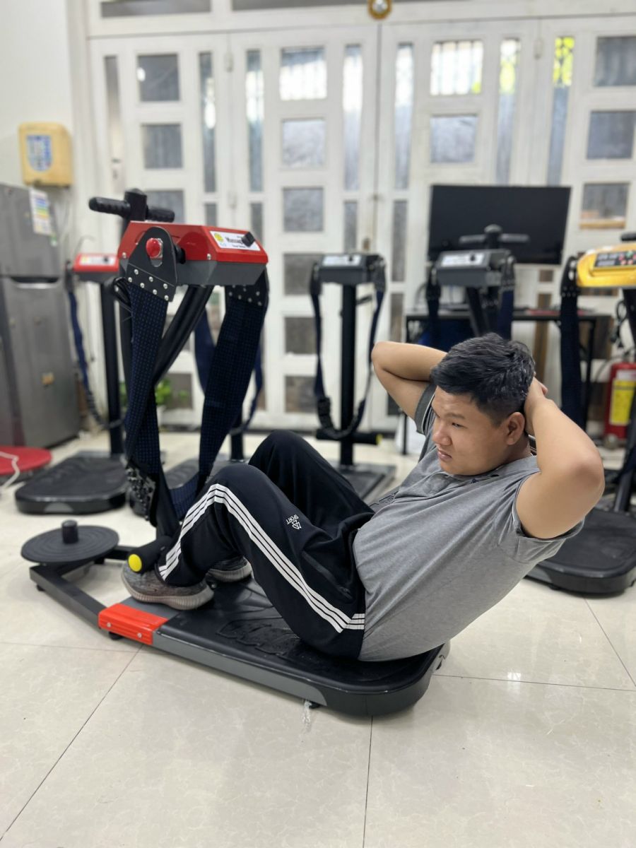 máy massage bụng đứng mx150